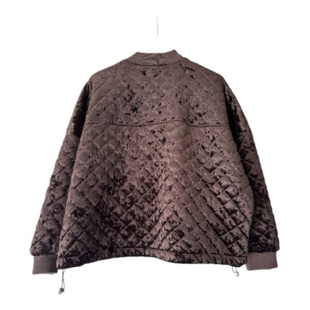 🖤 DKNY Sport Quilted Velvet Bomber Jacket Sz L NWOT🖤 - Picture 5 of 10